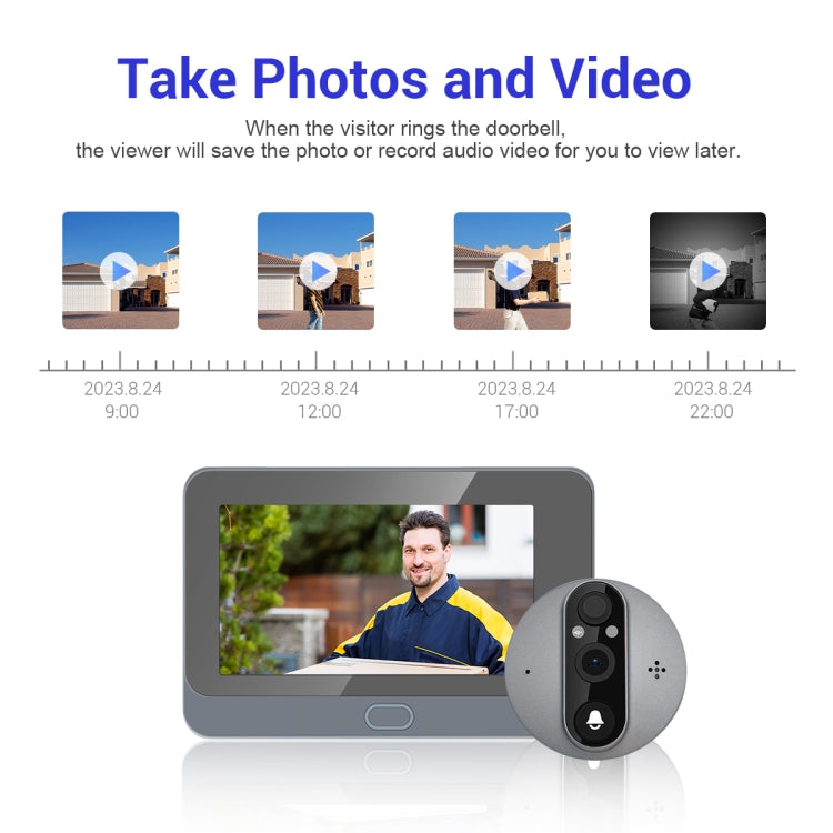 Visore digitale Smart WiFi ESCAM C87 1080P 4,3 pollici