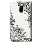 Custodia portafoglio flip in TPU e pelle per Samsung Galaxy A6 (2