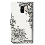 Custodia portafoglio flip TPU e pelle per Samsung Galaxy A6 (2018