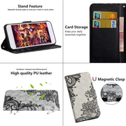 Custodia portafoglio flip TPU e pelle per Samsung Galaxy A6 (2018