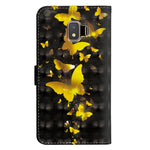 Modello di pittura 3D Flip orizzontale Custodia in pelle TPU + PU con supporto e slot per schede e portafoglio, For Samsung Galaxy J2 Core (2020), For Samsung Galaxy M11
