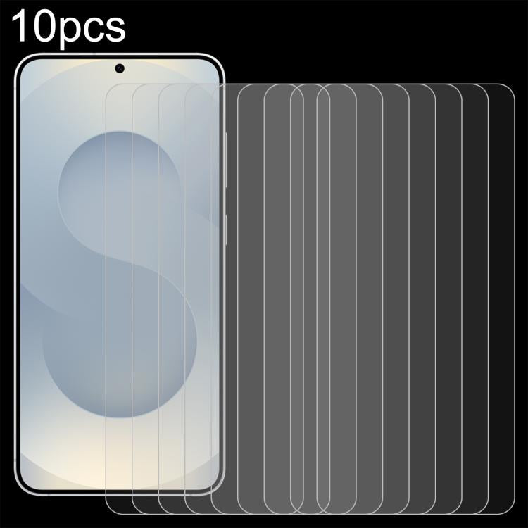 Pellicola in vetro temperato da 10 pezzi 0,18 mm 9H 2.5D, supporto per sblocco delle impronte digitali, For Samsung Galaxy S26+ 5G, For Samsung Galaxy S26 Edge 5G, For Samsung Galaxy S26 Ultra 5G, For Samsung Galaxy S26 5G, For Samsung Galaxy S25 Edge ...