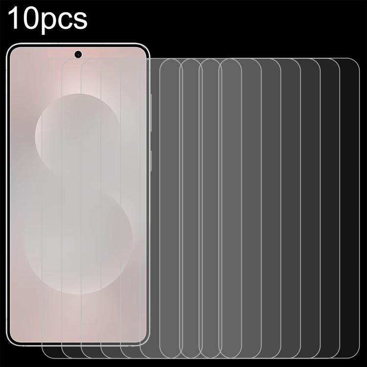 Pellicola in vetro temperato da 10 pezzi 0,18 mm 9H 2.5D, supporto per sblocco delle impronte digitali, For Samsung Galaxy S26+ 5G, For Samsung Galaxy S26 Edge 5G, For Samsung Galaxy S26 Ultra 5G, For Samsung Galaxy S26 5G, For Samsung Galaxy S25 Edge ...