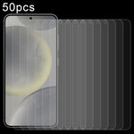 Pellicola in vetro temperato da 50 pezzi 0,18 mm 9H 2.5D, supporto per lo sblocco delle impronte digitali, For Samsung Galaxy S26+ 5G, For Samsung Galaxy S26 Edge 5G, For Samsung Galaxy S26 Ultra 5G, For Samsung Galaxy S26 5G                           ...