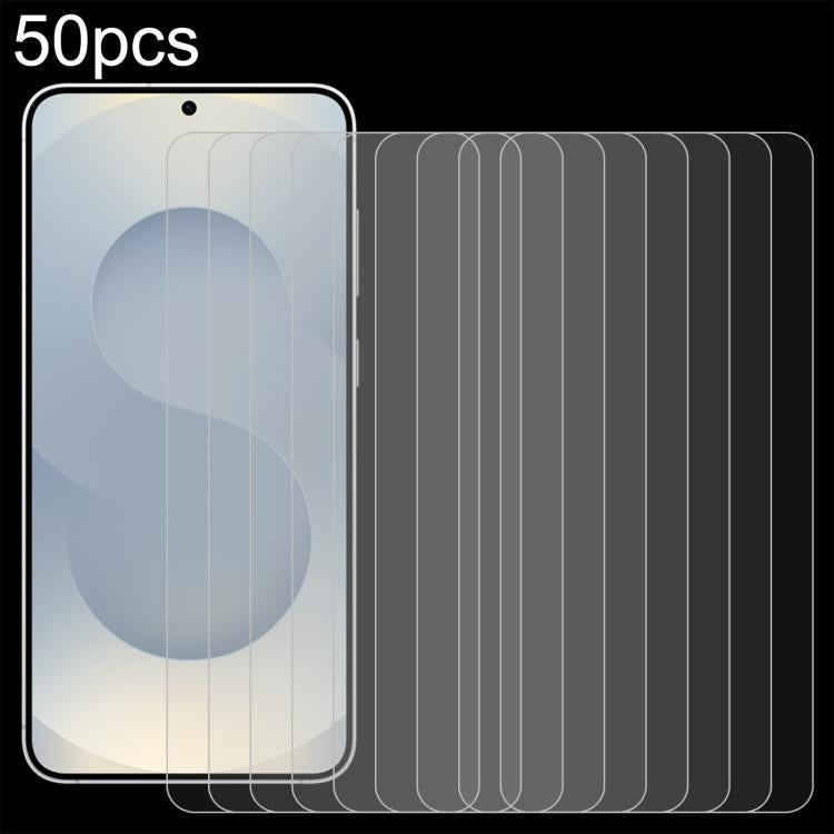 Pellicola in vetro temperato da 50 pezzi 0,18 mm 9H 2.5D, supporto per lo sblocco delle impronte digitali, For Samsung Galaxy S26+ 5G, For Samsung Galaxy S26 Edge 5G, For Samsung Galaxy S26 Ultra 5G, For Samsung Galaxy S26 5G                           ...
