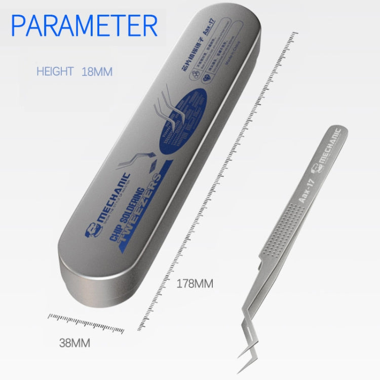 Aax-17 Stainless Steel Non-Magnetic Mechanical Tweezers, Mechanic Aax-17