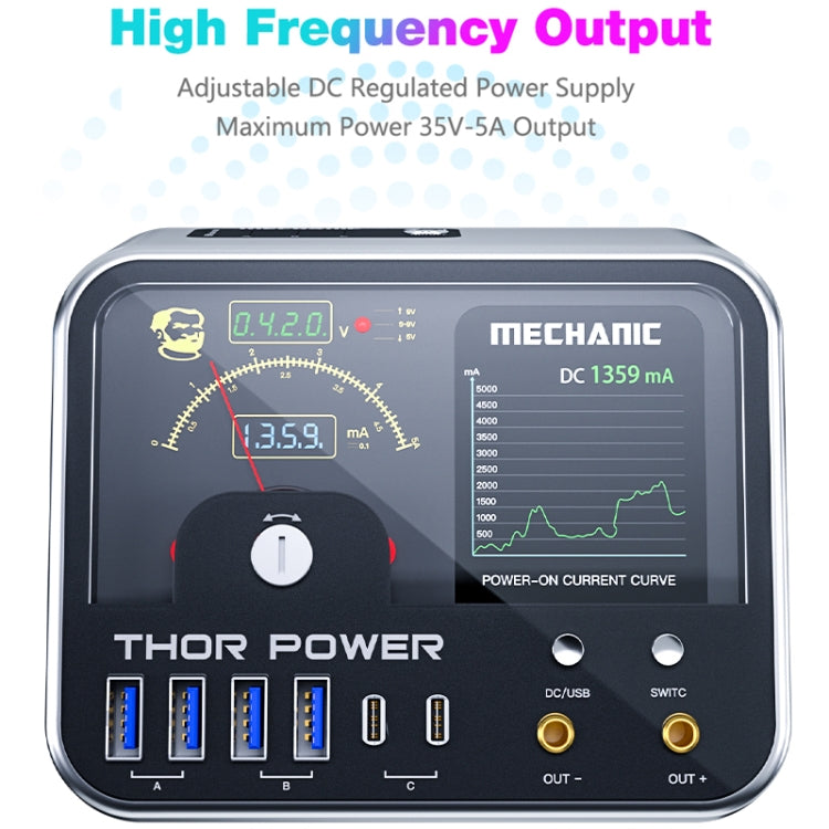 Mechanic Thor Power Alimentazione diagnostica intelligente regolata in CC con interfaccia di espansione, US, EU