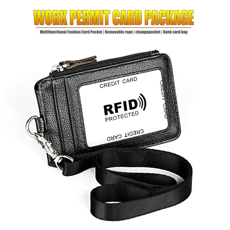 KB172 Portacarte in pelle RFID antimagnetico Portadocumenti per certificato di lavoro d'ufficio, KB172