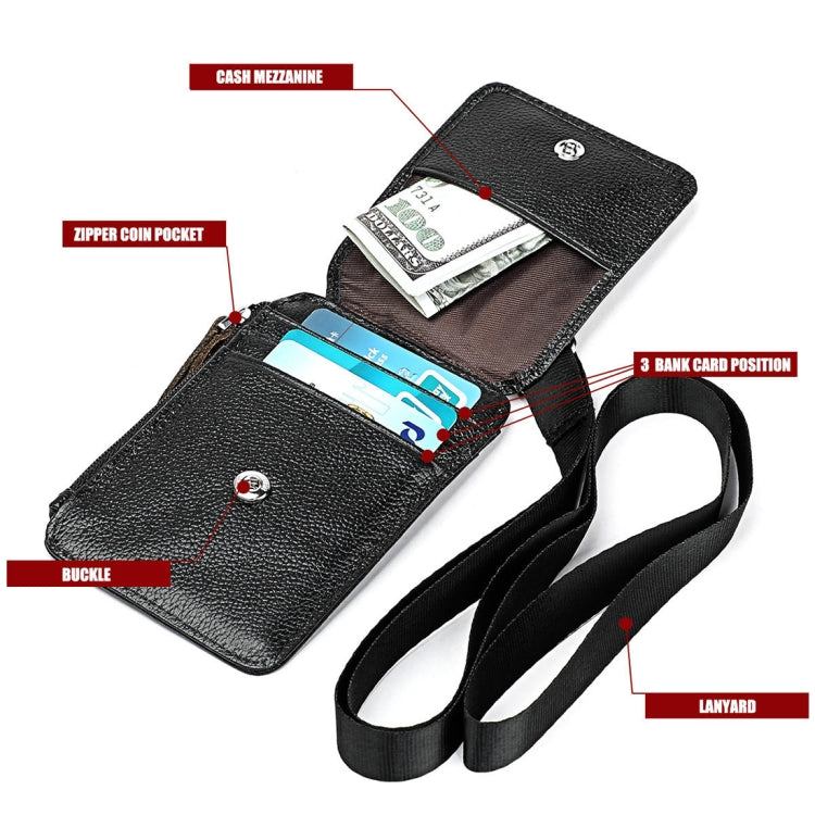 KB172 Portacarte in pelle RFID antimagnetico Portadocumenti per certificato di lavoro d'ufficio, KB172