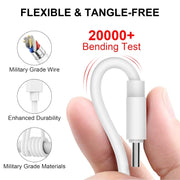 Cavo dati di ricarica rapida, lunghezza: 1 m, Type-C to Type-C PD 60W, Type-C to 8 Pin, USB to 8 Pin, USB to Type-C