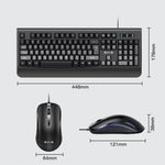Set tastiera mouse cablato con porta USB AULA AC106, AC106