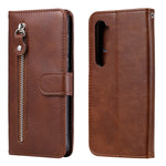 Custodia portafoglio in pelle con cerniera per Xiaomi Redmi Note