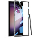 Custodia per telefono in TPU trasparente con placcatura GKK, senza penna, For Samsung Galaxy S24, For Samsung Galaxy S24 Ultra, For Samsung Galaxy S24+