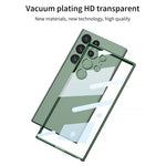 Custodia per telefono in TPU trasparente con placcatura GKK, senza penna, For Samsung Galaxy S24, For Samsung Galaxy S24 Ultra, For Samsung Galaxy S24+
