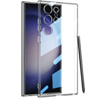 Custodia per telefono in TPU trasparente con placcatura GKK, senza penna, For Samsung Galaxy S24, For Samsung Galaxy S24 Ultra, For Samsung Galaxy S24+