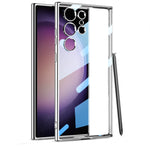 Custodia per telefono in TPU trasparente con placcatura GKK, senza penna, For Samsung Galaxy S24, For Samsung Galaxy S24 Ultra, For Samsung Galaxy S24+
