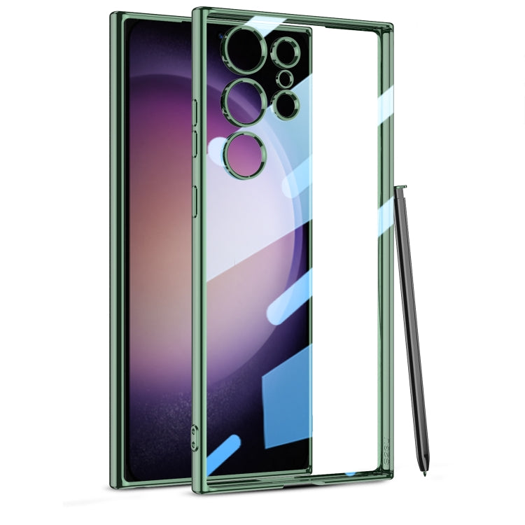 Custodia per telefono in TPU trasparente con placcatura GKK, senza penna, For Samsung Galaxy S24, For Samsung Galaxy S24 Ultra, For Samsung Galaxy S24+