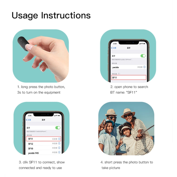 Yesido SF11 Treppiede Bluetooth per selfie smartphone