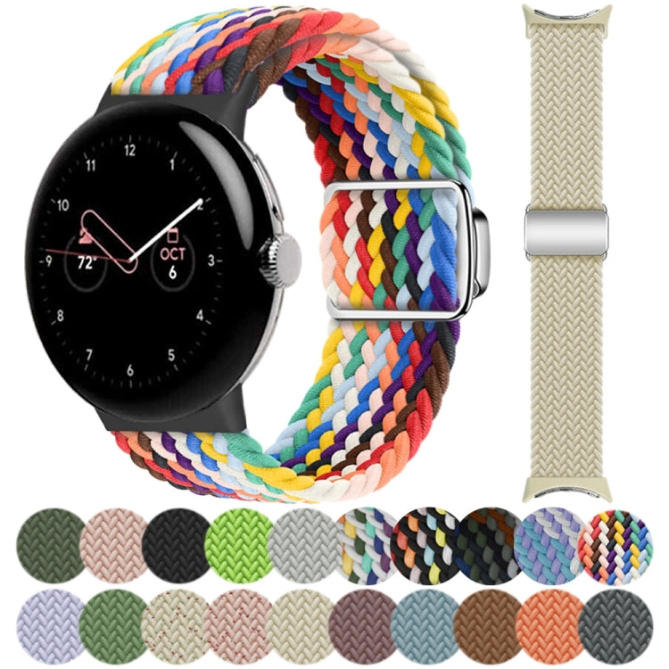 Cinturino per orologio con fibbia magnetica in nylon, For Google Pixel Watch 4 / 3 / 2 / 1 41mm