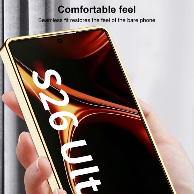 Custodia protettiva per telefono in PU galvanica con trama intrecciata GKK, For Samsung Galaxy S26 Ultra 5G, For Samsung Galaxy S24+ 5G