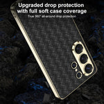 Custodia protettiva per telefono in PU galvanica con trama intrecciata GKK, For Samsung Galaxy S26 Ultra 5G, For Samsung Galaxy S24+ 5G