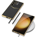 Custodia per telefono morbida in TPU + pelle con placcatura GKK a copertura totale senza penna, For Samsung Galaxy S24 Ultra 5G, For Samsung Galaxy S24+ 5G, For Samsung Galaxy S24 5G