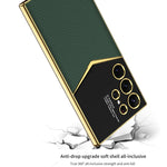 Custodia per telefono morbida in TPU + pelle con placcatura GKK a copertura totale senza penna, For Samsung Galaxy S24 Ultra 5G, For Samsung Galaxy S24+ 5G, For Samsung Galaxy S24 5G