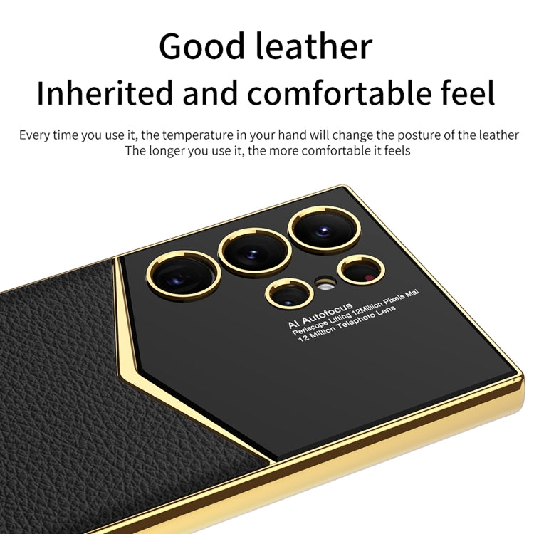 Custodia per telefono morbida in TPU + pelle con placcatura GKK a copertura totale senza penna, For Samsung Galaxy S24 Ultra 5G, For Samsung Galaxy S24+ 5G, For Samsung Galaxy S24 5G