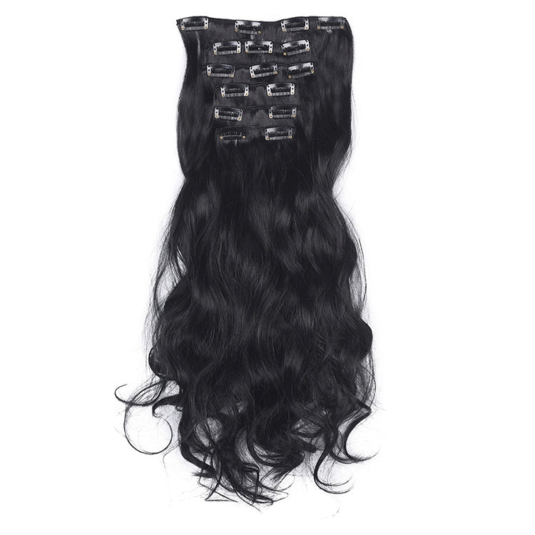 2PCS 50cm 16 Card Parrucca per capelli ricci lunghi Pezzo di estensione dei capelli senza cuciture