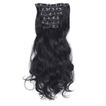 2PCS 50cm 16 Card Parrucca per capelli ricci lunghi Pezzo di estensione dei capelli senza cuciture