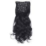 2PCS 50cm 16 Card Parrucca per capelli ricci lunghi Pezzo di estensione dei capelli senza cuciture