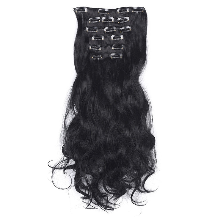 2PCS 50cm 16 Card Parrucca per capelli ricci lunghi Pezzo di estensione dei capelli senza cuciture