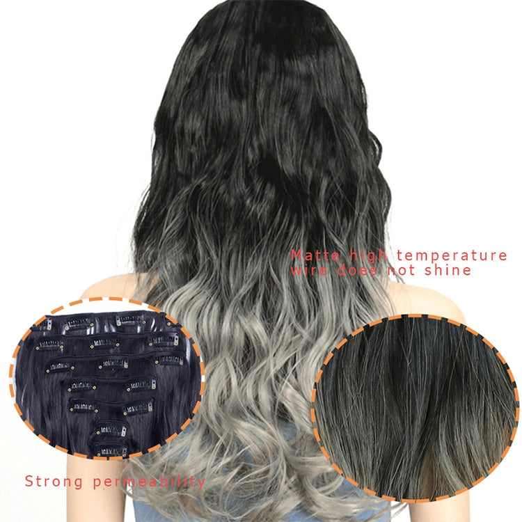 2PCS 50cm 16 Card Parrucca per capelli ricci lunghi Pezzo di estensione dei capelli senza cuciture