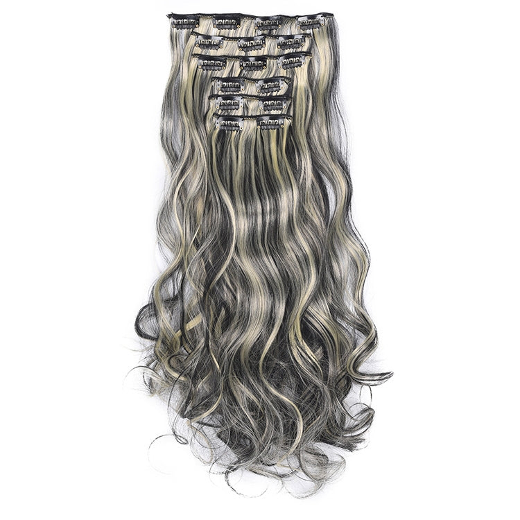2PCS 50cm 16 Card Parrucca per capelli ricci lunghi Pezzo di estensione dei capelli senza cuciture