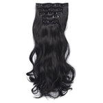 2PCS 50cm 16 Card Parrucca per capelli ricci lunghi Pezzo di estensione dei capelli senza cuciture