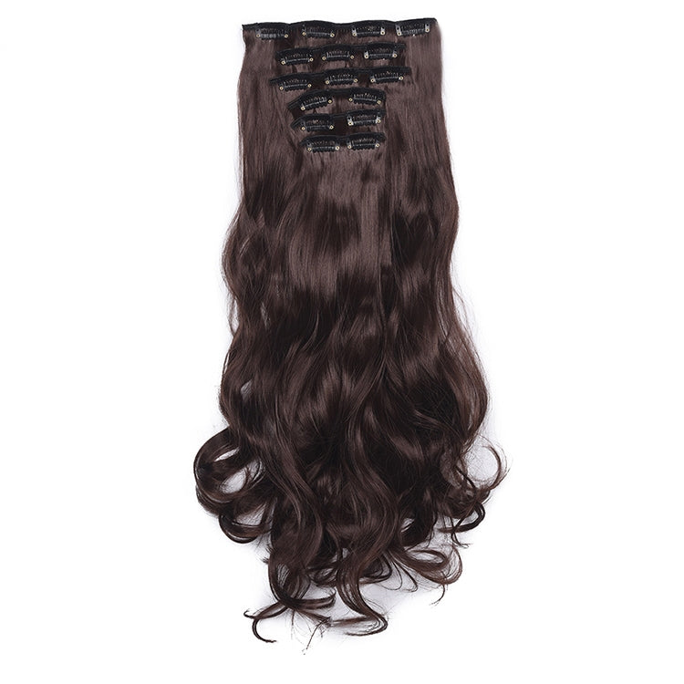 2PCS 50cm 16 Card Parrucca per capelli ricci lunghi Pezzo di estensione dei capelli senza cuciture