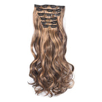 2PCS 50cm 16 Card Parrucca per capelli ricci lunghi Pezzo di estensione dei capelli senza cuciture