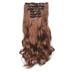 2PCS 50cm 16 Card Parrucca per capelli ricci lunghi Pezzo di estensione dei capelli senza cuciture