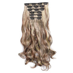 2PCS 50cm 16 Card Parrucca per capelli ricci lunghi Pezzo di estensione dei capelli senza cuciture