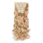 2PCS 50cm 16 Card Parrucca per capelli ricci lunghi Pezzo di estensione dei capelli senza cuciture