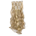 2PCS 50cm 16 Card Parrucca per capelli ricci lunghi Pezzo di estensione dei capelli senza cuciture