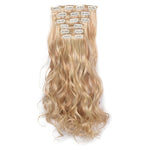 2PCS 50cm 16 Card Parrucca per capelli ricci lunghi Pezzo di estensione dei capelli senza cuciture