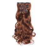 2PCS 50cm 16 Card Parrucca per capelli ricci lunghi Pezzo di estensione dei capelli senza cuciture