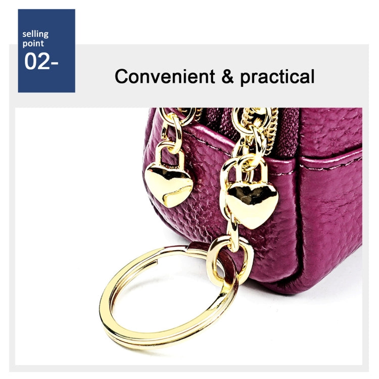 2027 Borsa a portafoglio con cerniera in pelle da donna Borsa a conchiglia a doppia tasca
