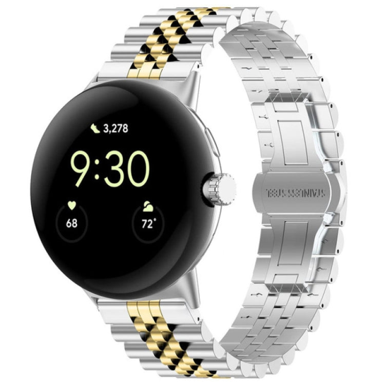 Cinturino per orologio in metallo in acciaio inossidabile con sette perline, For Google Pixel Watch 4 / 3 / 2 / 1 41mm