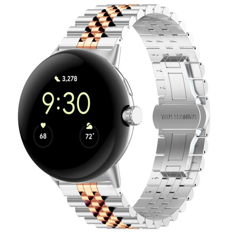 Cinturino per orologio in metallo in acciaio inossidabile con sette perline, For Google Pixel Watch 4 / 3 / 2 / 1 41mm