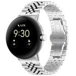 Cinturino per orologio in metallo in acciaio inossidabile con sette perline, For Google Pixel Watch 4 / 3 / 2 / 1 41mm