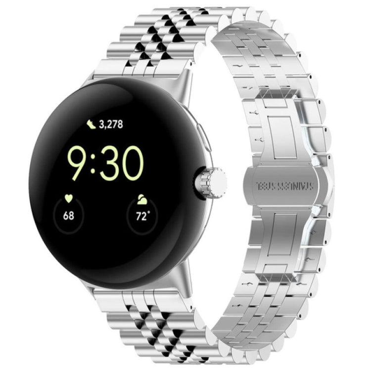 Cinturino per orologio in metallo in acciaio inossidabile con sette perline, For Google Pixel Watch 4 / 3 / 2 / 1 41mm