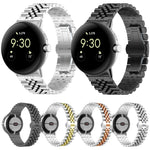 Cinturino per orologio in metallo in acciaio inossidabile con sette perline, For Google Pixel Watch 4 / 3 / 2 / 1 41mm