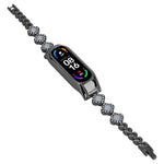 Cinturino per orologio in metallo con diamanti e quadrifoglio, For Xiaomi Mi Band 8, For Xiaomi Mi Band 7, For Xiaomi Mi Band 6 / 5